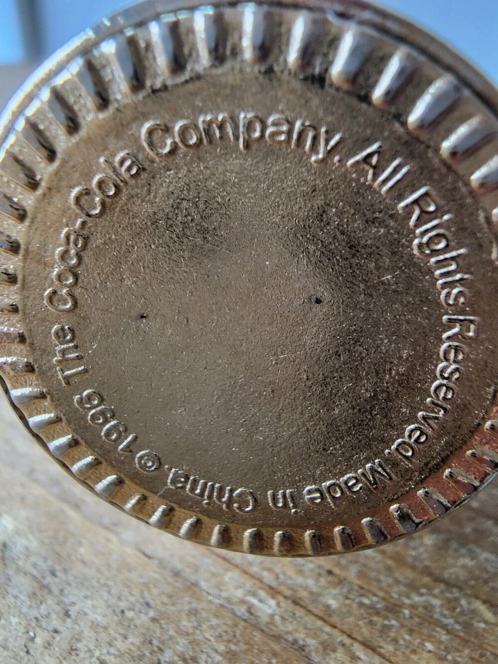 Vintage Coca Cola Bottle Opener Heavy Metal Gold Color 1996 Coke